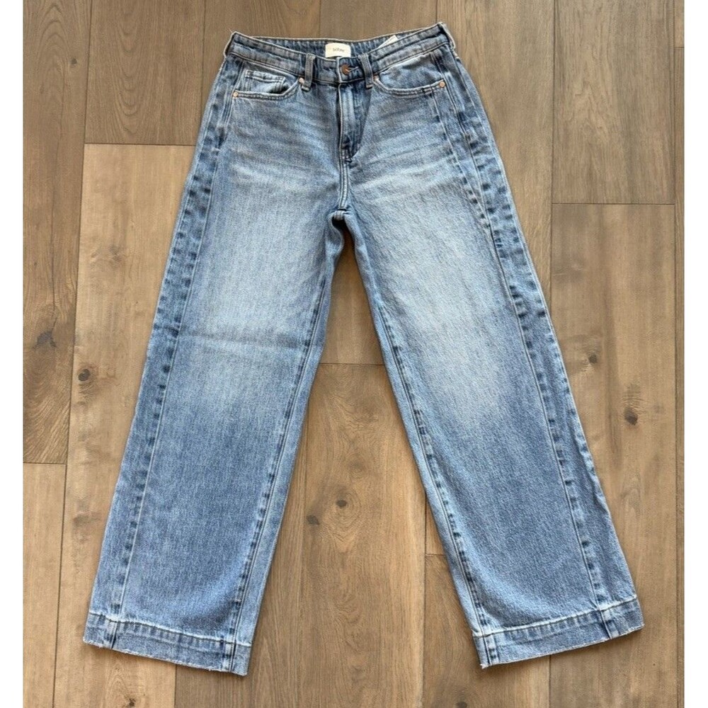 Bohme Womens Eddie High Rise Wide Leg Jeans Size 26 Baggy Straight Denim Pants